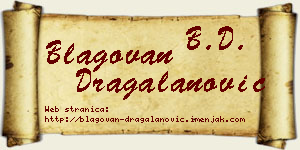 Blagovan Dragalanović vizit kartica